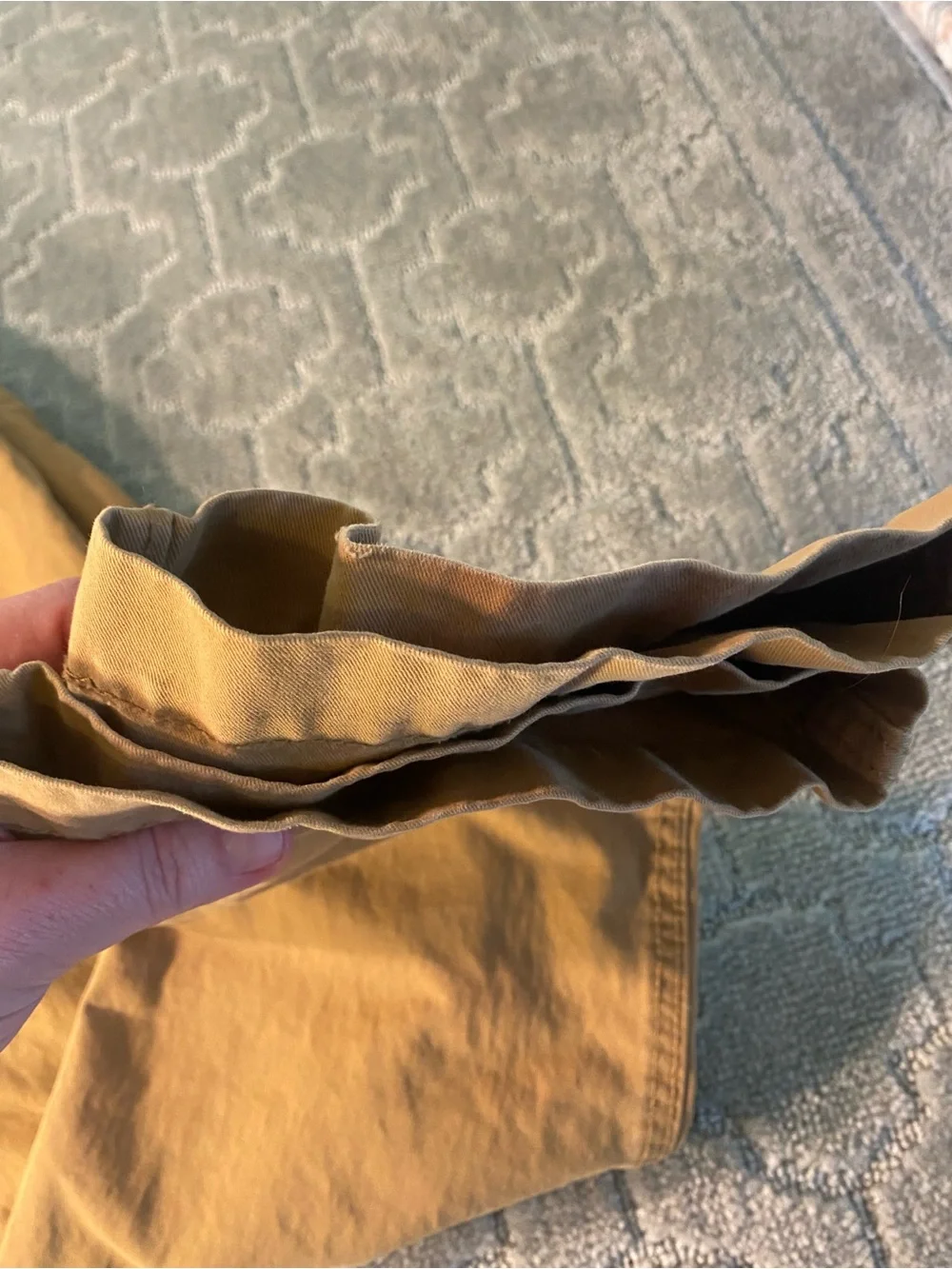 American Eagle Dark Khaki Tan Chino Pants 36x30 Straight Classic Casual Mens